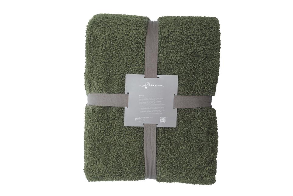 Curly 130 green - throw