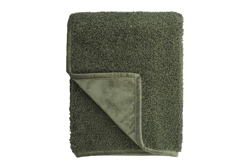 Curly 130 green - throw